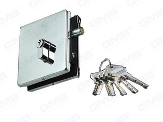 Verrouillage de sécurité de porte en verre commercial en acier inoxydable serrure de porte coulissante (054)