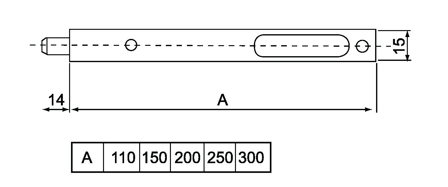 Boulon en acier s&eacute;rie 2 A-LX-2