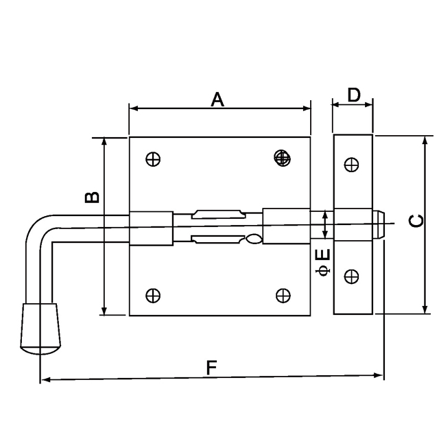 Série de boulons en acier 6 ZX-4