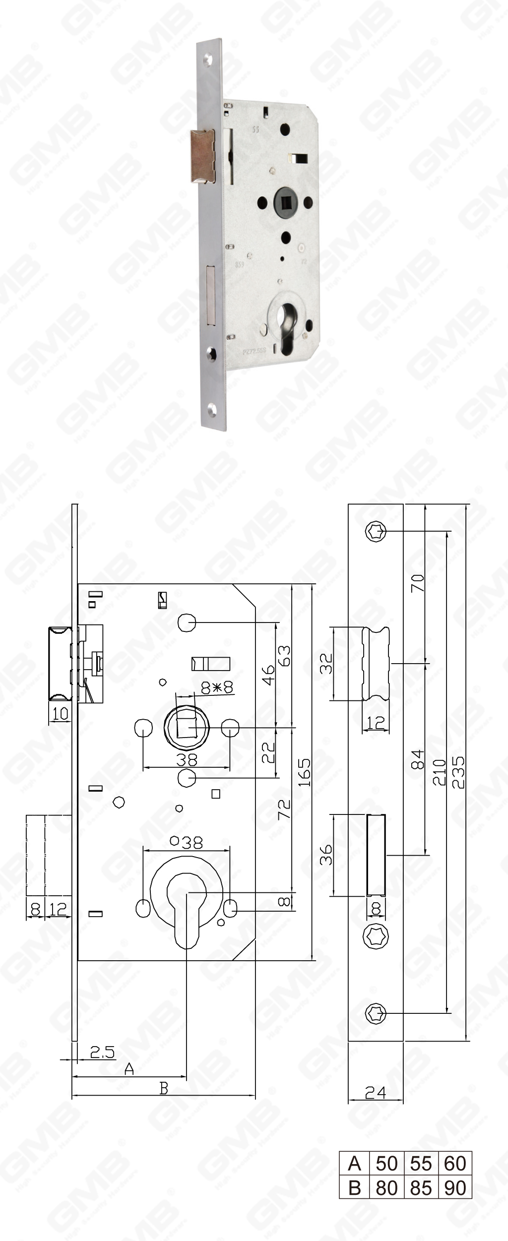 02 Serrure &agrave; mortaiser第二部分_PZ72.50S-55S-60S-98