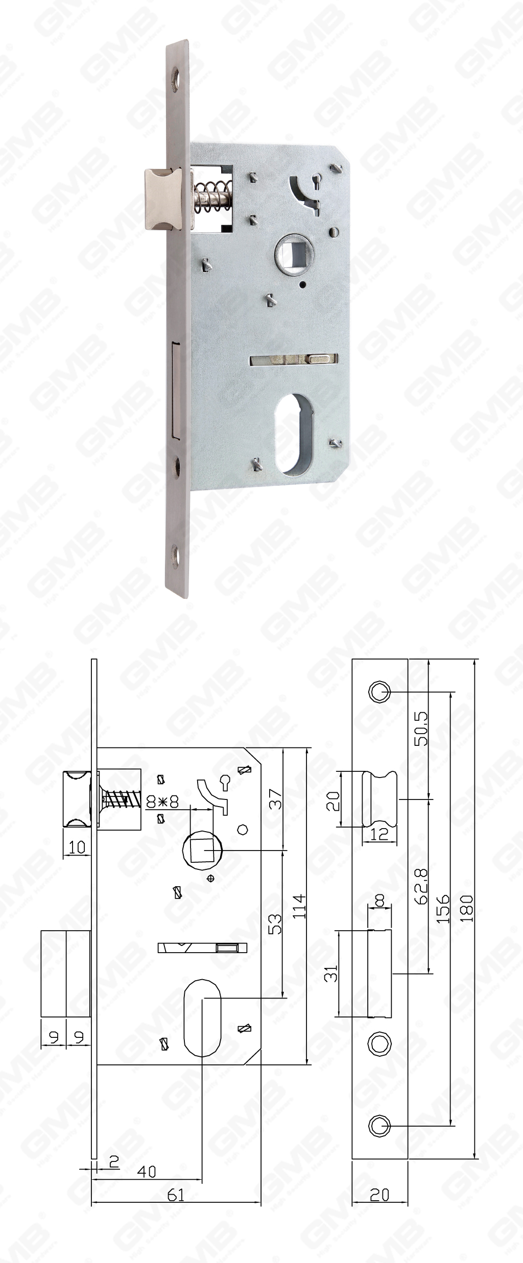 02 Serrure &agrave; mortaise第三部分_JH1002C-100