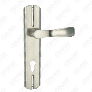 Poignée de porte Tirer la manche de porte en bois Handle de verrouillage Poignée de porte de porte sur plaque pour la mousse de verrouillage par alliage de zinc ou poignée de plaque de porte en acier (L829-Z56-K)