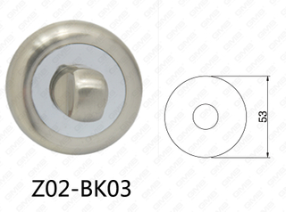Poignée de porte en aluminium en alliage de zinc Zamak Écusson rond (Z01-BK03)