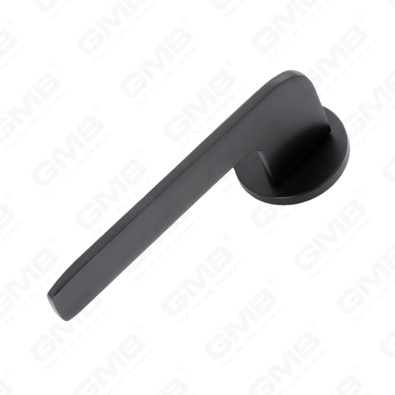 Nouvelle poignée de porte en aluminium de décoration de maison moderne sur rosace ronde