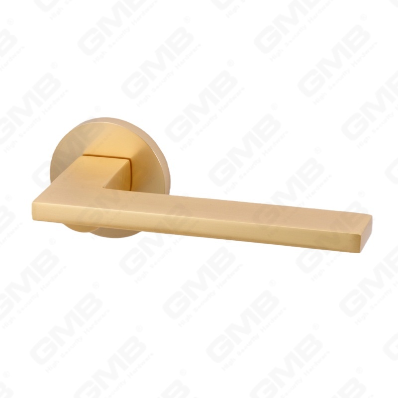 Nouvelle poignée de porte en aluminium de décoration de maison moderne sur rosace ronde