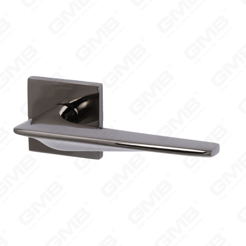 Nouvelle poignée de porte en aluminium de décoration de maison moderne sur rosace ronde