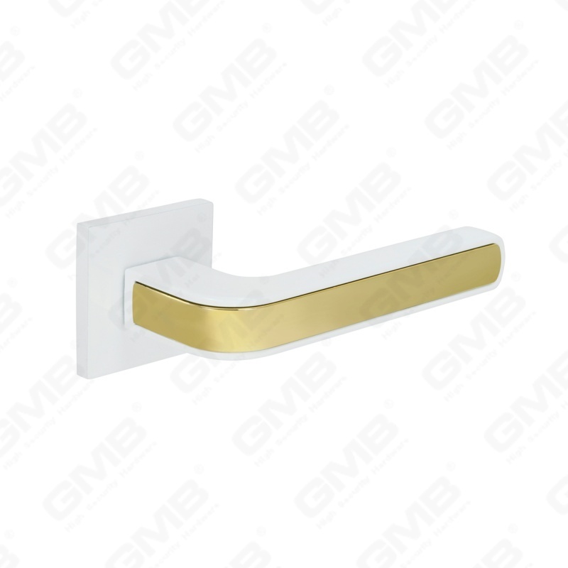 Nouvelle poignée de porte en aluminium de décoration de maison moderne sur rosace ronde