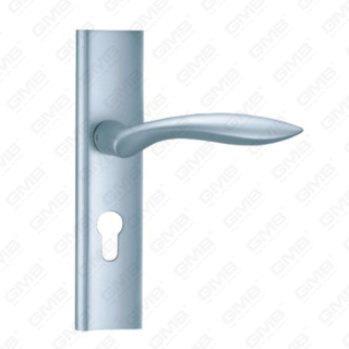 Poignée de porte en aluminium oxygéné sur la poignée de porte de plaque (G474-G77)