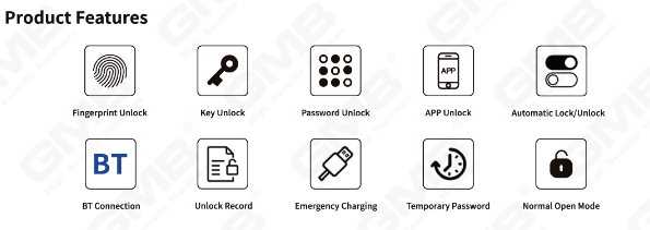 Empreinte digitale haute sécurité / carte RFID / WiFi / Tuya / TT App Lock de porte intelligente numérique (706)