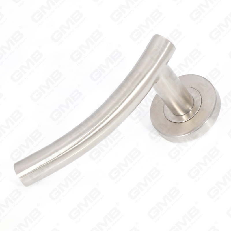 Poignée de levier de porte intérieure ronde d'entrée en acier inoxydable SUS304 de haute qualité BS En1906 Grade 4 (LHT005)