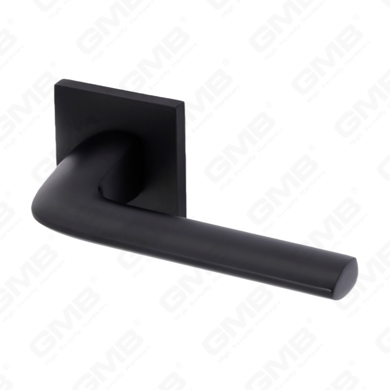 Nouvelle poignée de porte en aluminium de décoration de maison moderne sur rosace ronde