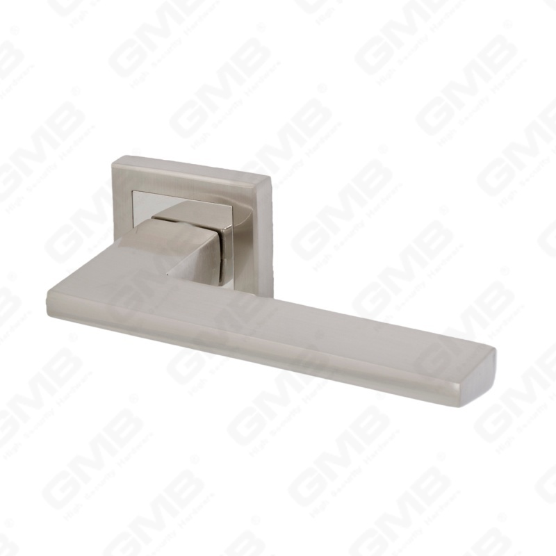 Nouvelle poignée de porte en aluminium de décoration de maison moderne sur rosace ronde