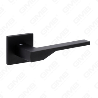 Nouvelle poignée de porte en aluminium de décoration de maison moderne sur rosace ronde