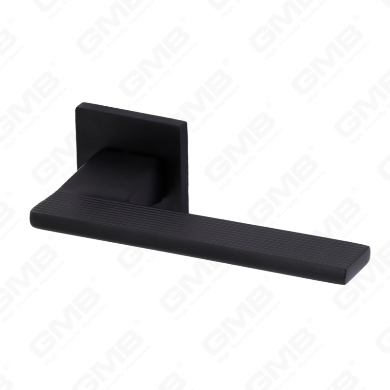 Nouvelle poignée de porte en aluminium de décoration de maison moderne sur rosace ronde