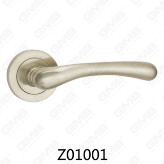 Serrure de porte à mortaiser Poignée de porte en aluminium en alliage de zinc et rosette avec rosette ronde (Z01001)