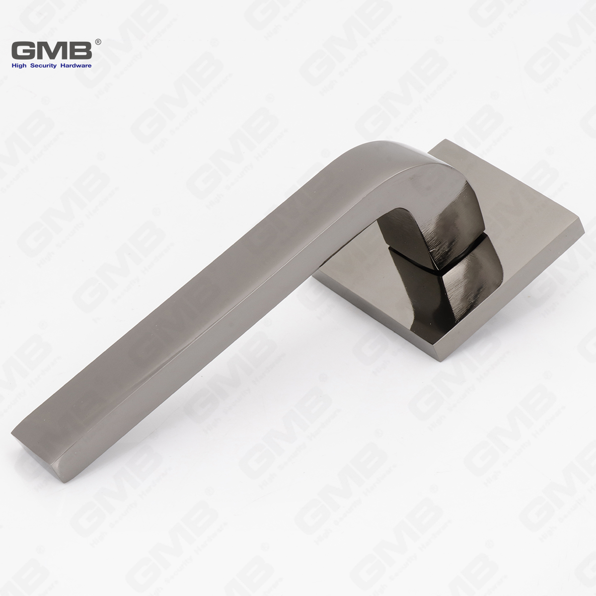 Poignée de verrouillage de porte divisée en alliage de zinc simple moderne sur la rosette carrée （Z072503）