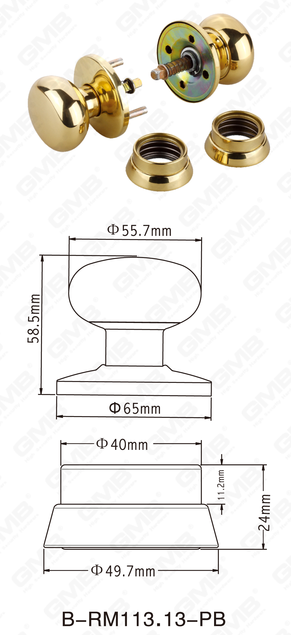 06 Handle en laiton _B-RM113.13.-PB-50