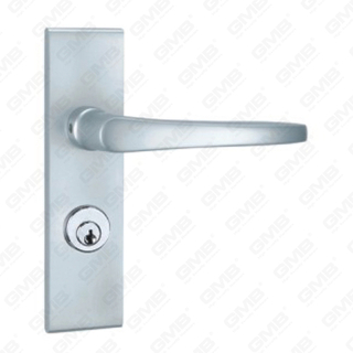 Poignée de porte en aluminium oxygénée sur plaque Poignée de porte en plaque (G375-G53)