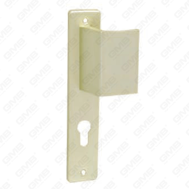 Poignée de porte en aluminium oxygénée sur plaque Poignée de porte en plaque (213E)