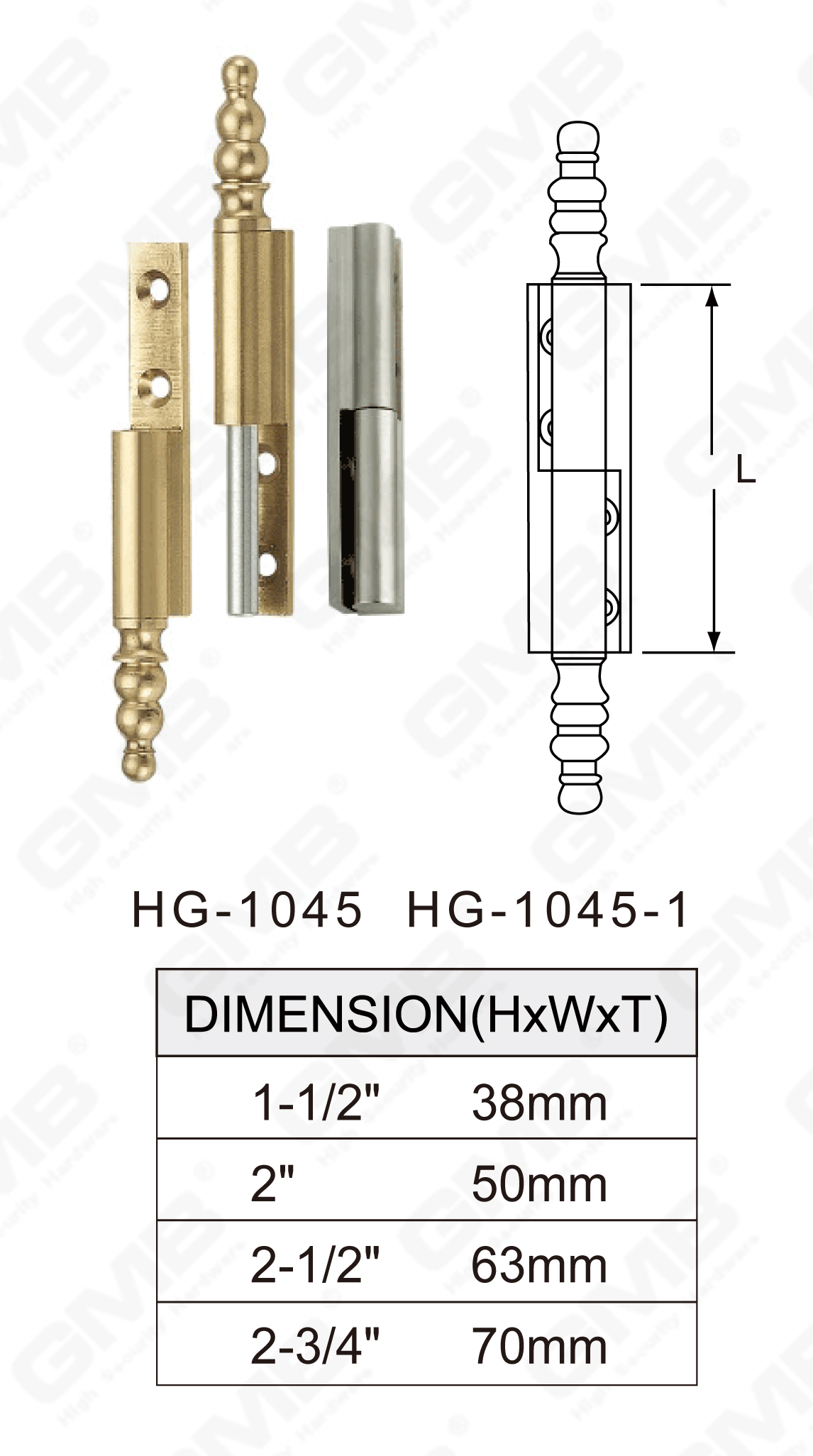 Charni&egrave;re en laiton Series_HG-1045 HG-1045-1-87