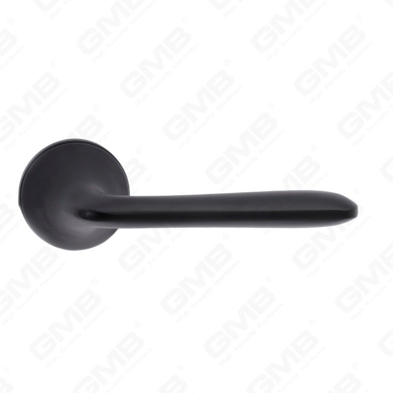 Nouvelle poignée de porte en aluminium de décoration de maison moderne sur rosace ronde