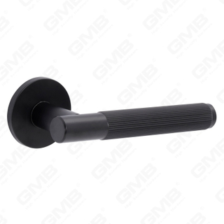 Nouvelle poignée de porte en aluminium de décoration de maison moderne sur rosace ronde