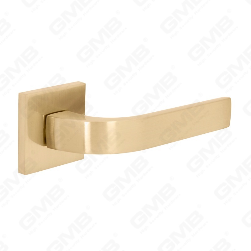 Nouvelle poignée de porte en aluminium de décoration de maison moderne sur rosace ronde