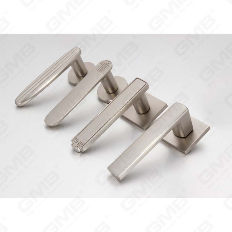 Nouvelle poignée de porte en aluminium de décoration de maison moderne sur rosace ronde