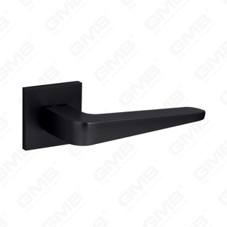 Nouvelle poignée de porte en aluminium de décoration de maison moderne sur rosace ronde