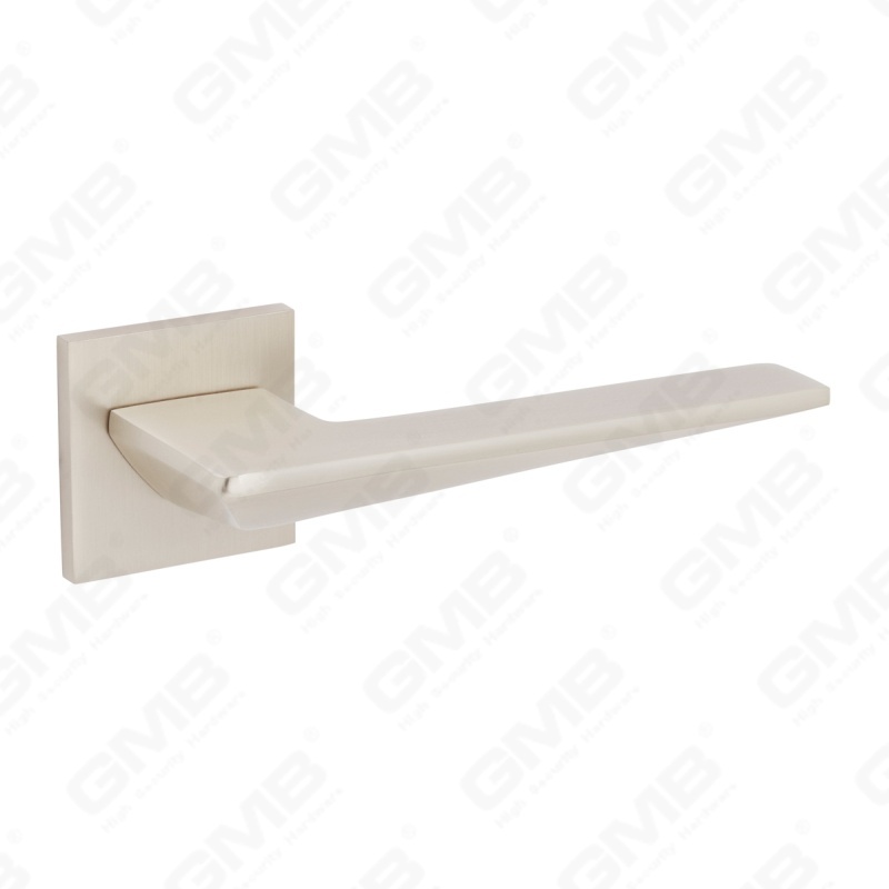 Nouvelle poignée de porte en aluminium de décoration de maison moderne sur rosace ronde