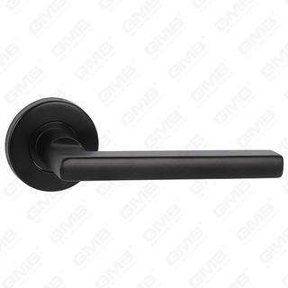 Conception de style moderne de couleur noire de haute qualité # 304 Poignée de porte en acier inoxydable Poignée de levier rose (GB03-49)