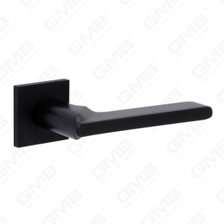 Nouvelle poignée de porte en aluminium de décoration de maison moderne sur rosace ronde