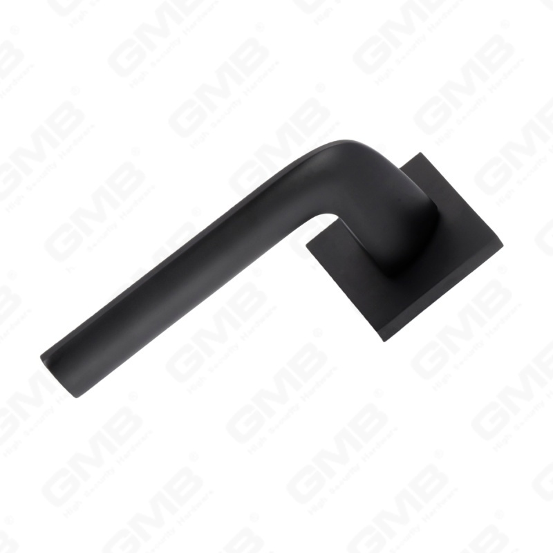 Nouvelle poignée de porte en aluminium de décoration de maison moderne sur rosace ronde