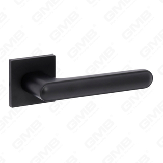 Nouvelle poignée de porte en aluminium de décoration de maison moderne sur rosace ronde