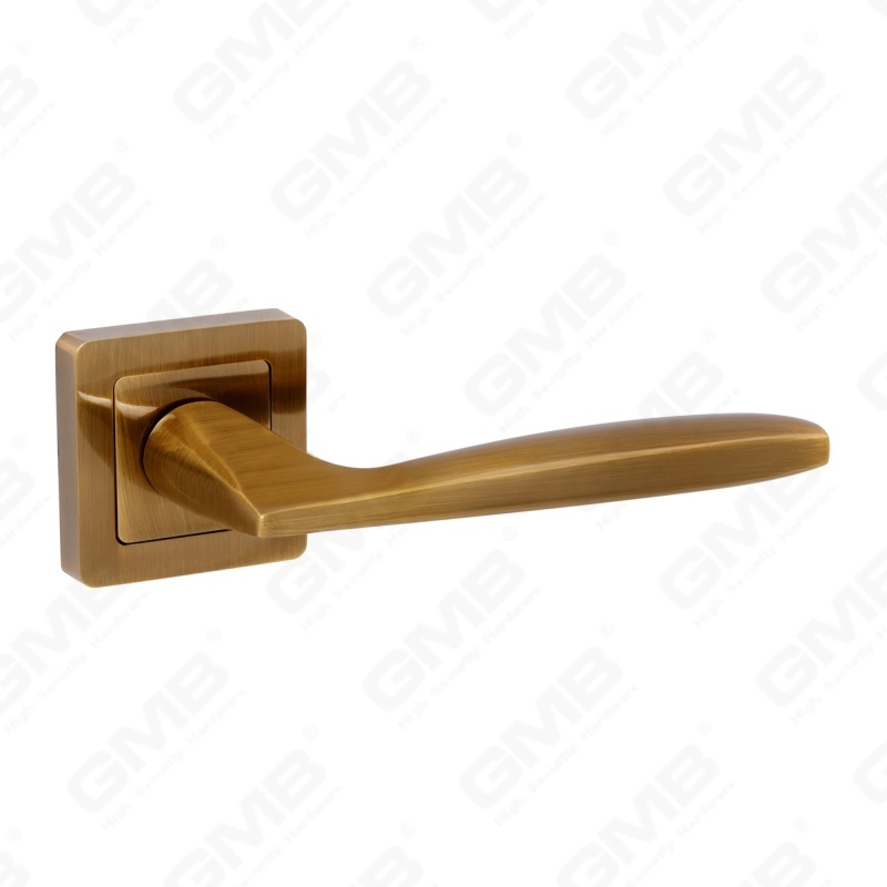 Nouvelle poignée de porte en aluminium de décoration de maison moderne sur rosace ronde