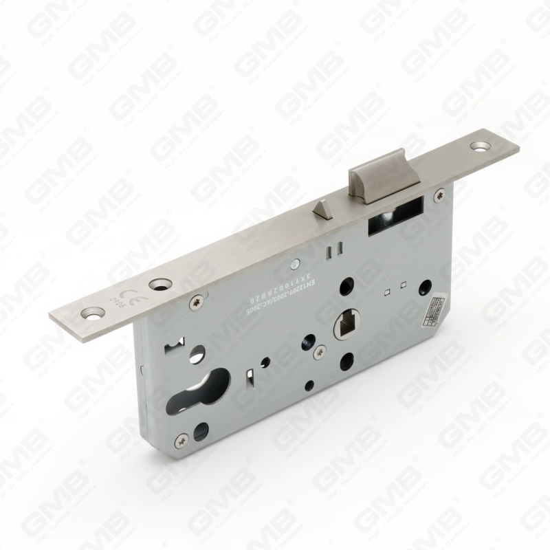 CE UL Standard sécurité Euro coupe-feu ceinture SUS en acier inoxydable commercial de haute qualité loquet de nuit serrure de porte à mortaise (72NF) (6072NF)