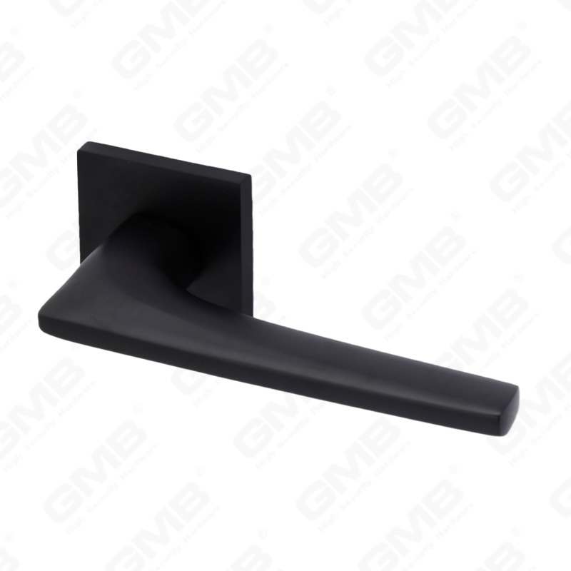 Nouvelle poignée de porte en aluminium de décoration de maison moderne sur rosace ronde