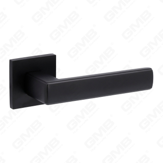 Nouvelle poignée de porte en aluminium de décoration de maison moderne sur rosace ronde