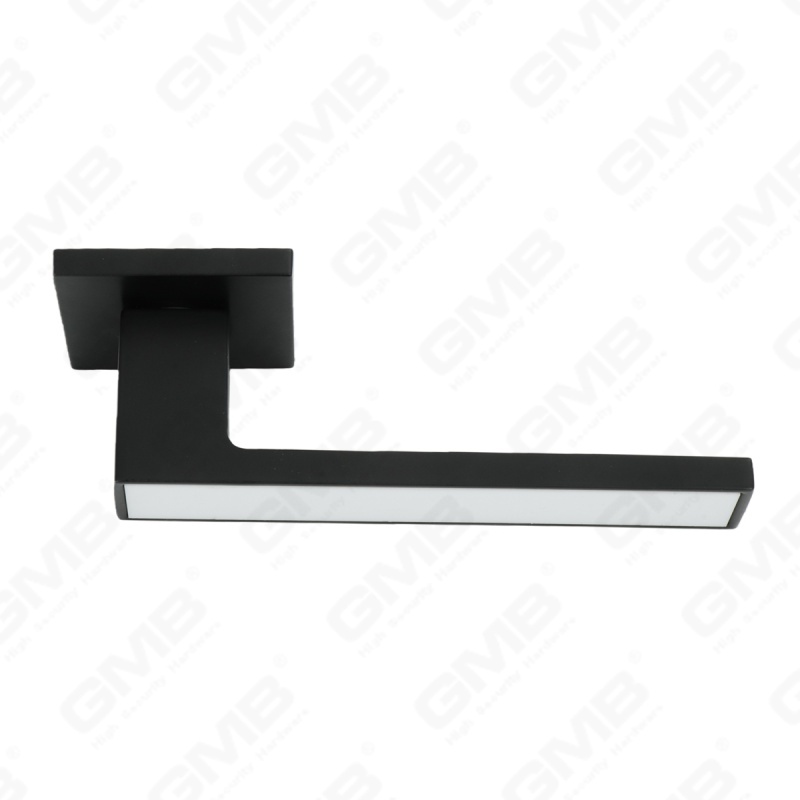 Nouvelle poignée de porte en aluminium de décoration de maison moderne sur rosace ronde