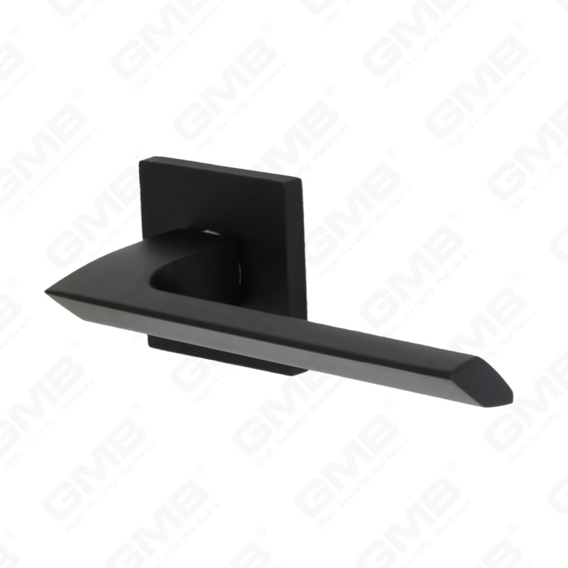 Nouvelle poignée de porte en aluminium de décoration de maison moderne sur rosace ronde