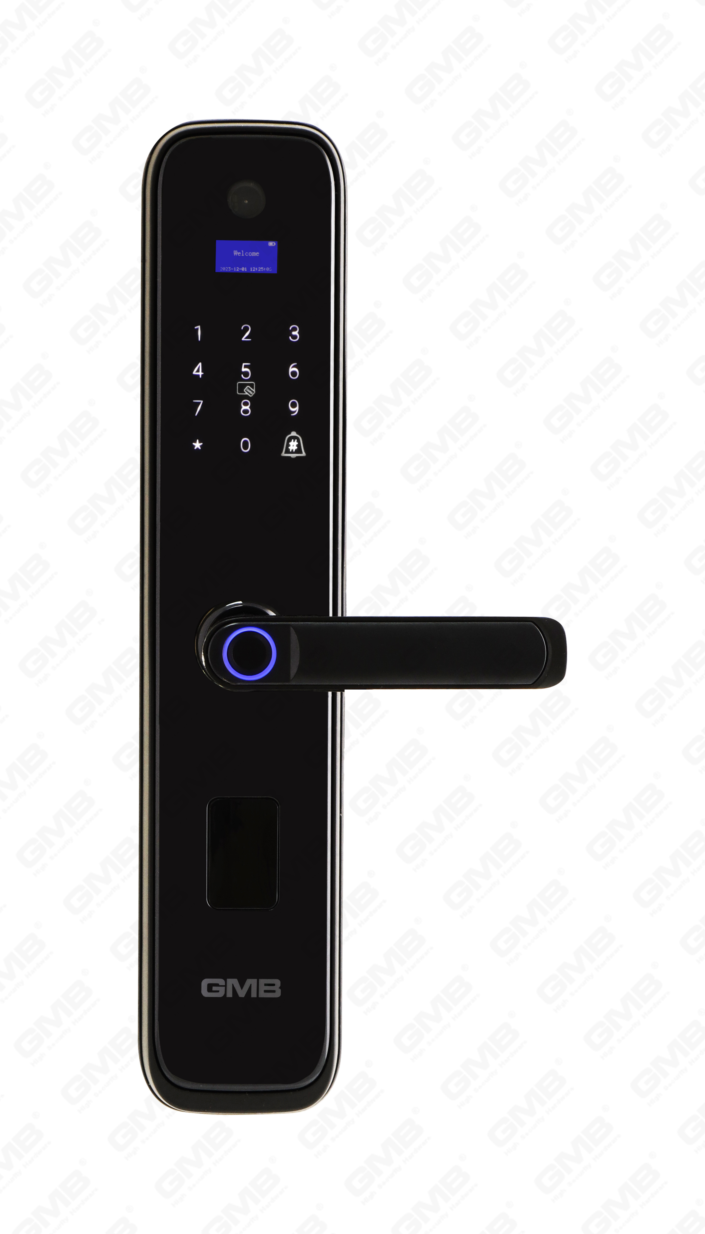 Empreinte digitale haute sécurité / carte RFID / WiFi / Tuya / TT App / avec caméra Intelligent anti-PEP Digital Smart Door Lock (932)