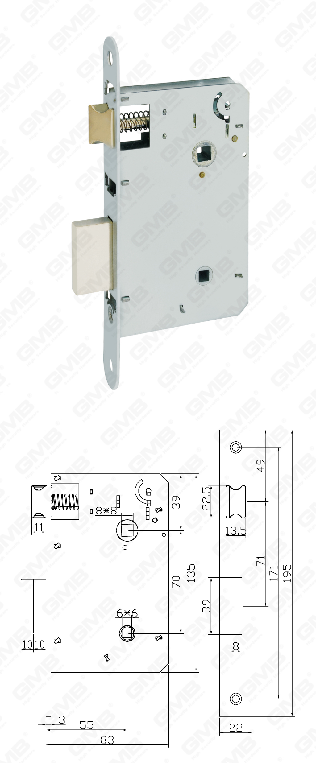 02 Serrure &agrave; mortaise第三部分_JH1001B-94
