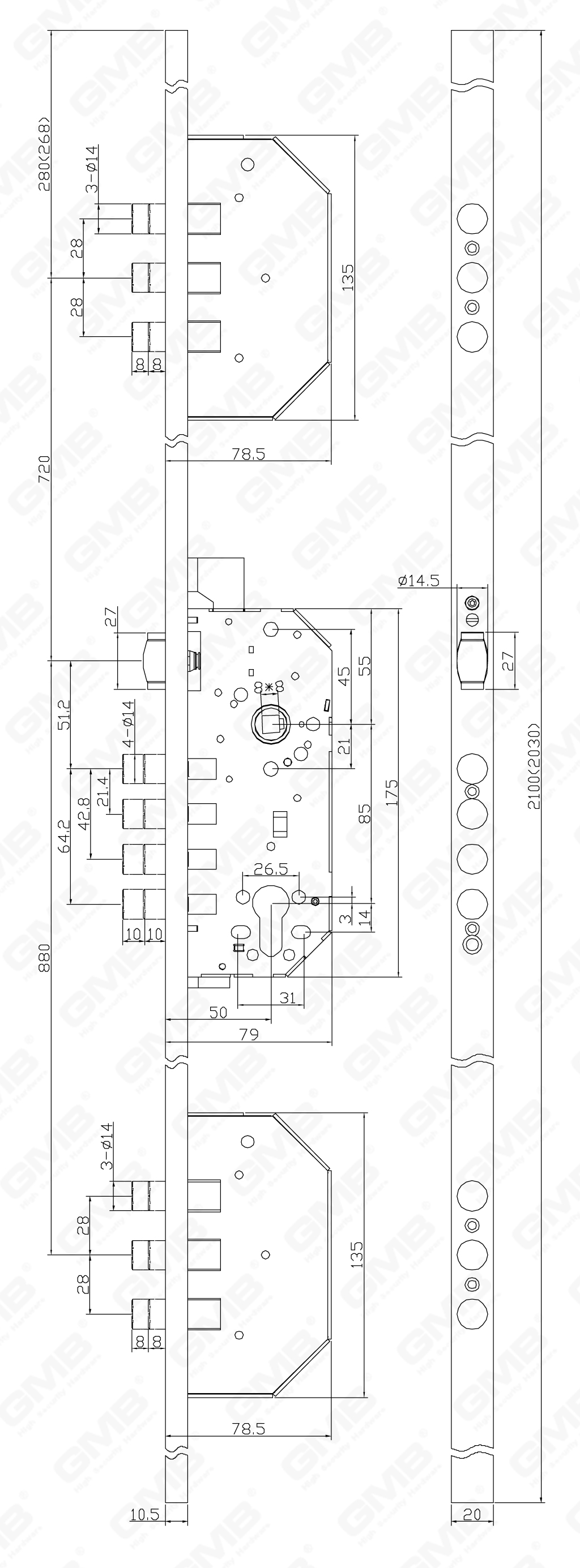 02 Serrure &agrave; mortaiser第四部分_3201B-TG Roller-55