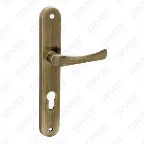 Poignée de porte Tirer la poignée de la quincaillerie de porte en bois Handle de verrouillage Handle de porte sur plaque pour la mousse de serrure à mortaise par alliage de zinc ou poignée de plaque de porte en acier (906)