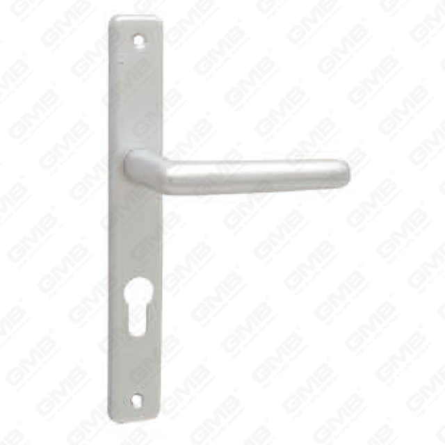 Poignée de porte en aluminium oxygénée sur plaque Poignée de porte en plaque (218C)