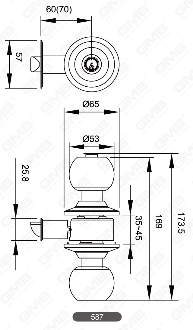 05 Serrure &agrave; bouton cylindrique s&eacute;rie-02