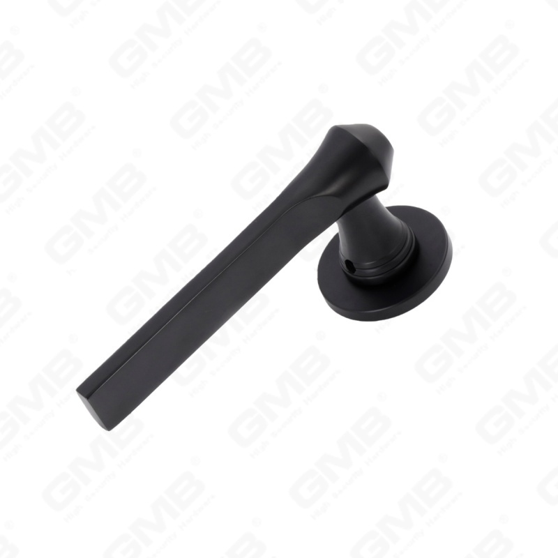 Nouvelle poignée de porte en aluminium de décoration de maison moderne sur rosace ronde