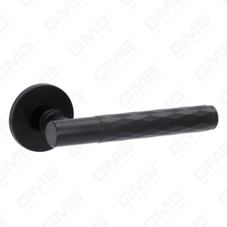 Nouvelle poignée de porte en aluminium de décoration de maison moderne sur rosace ronde