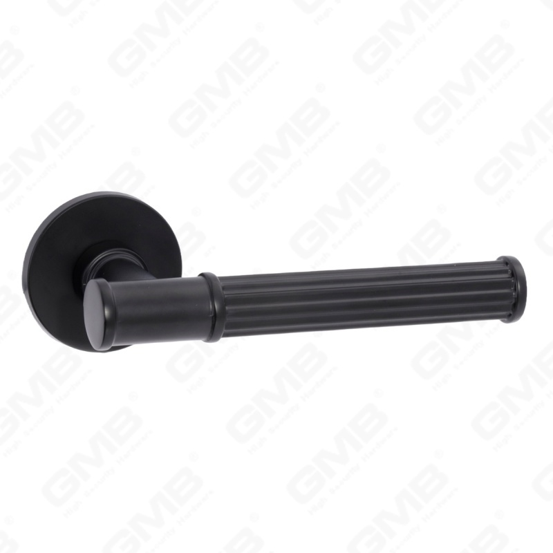 Nouvelle poignée de porte en aluminium de décoration de maison moderne sur rosace ronde