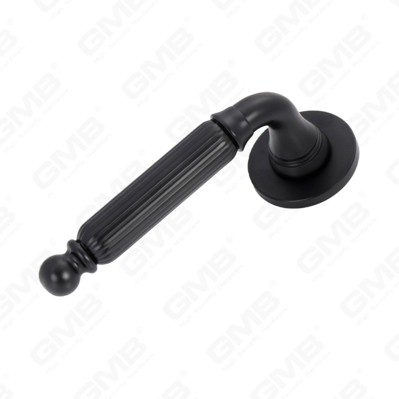 Nouvelle poignée de porte en aluminium de décoration de maison moderne sur rosace ronde